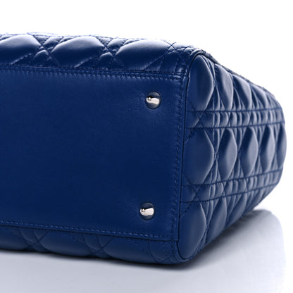 Christian Dior Lambskin Cannage Medium Lady Dior Blue 11 of 12