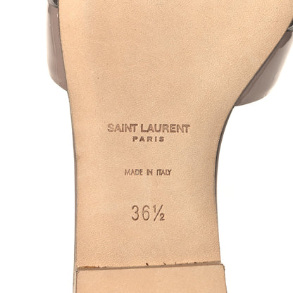 Saint Laurent Patent Tribute 05 Slide Sandals 36.5 Rosa Antico 6 of 9