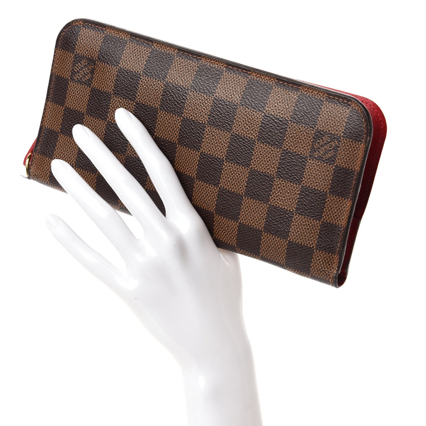 Damier Ebene Insolite Wallet Red