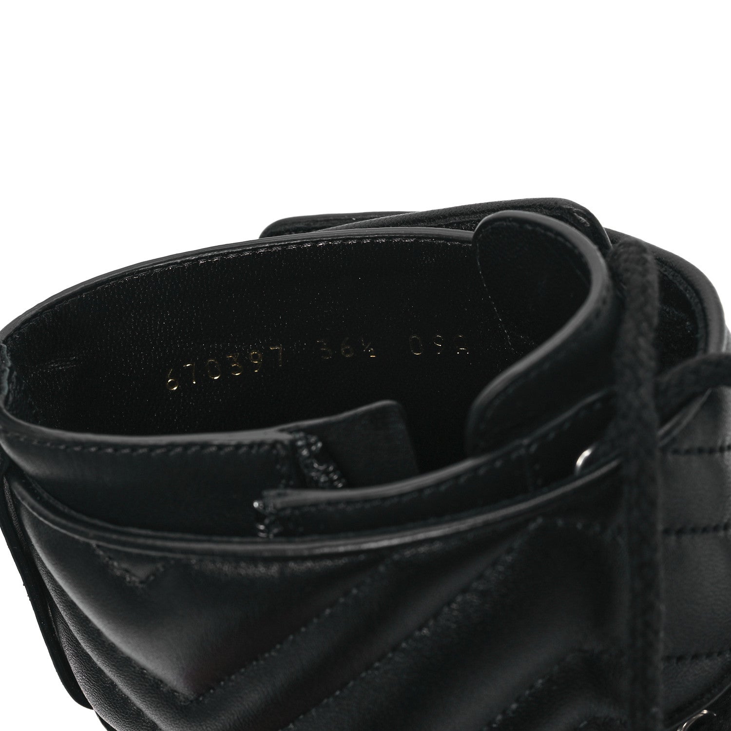 Gucci Flores Calfskin Nappa Matelasse GG 40mm Ankle Boots 36.5 Black 8 of 9