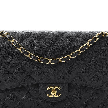 Chanel Caviar Quilted Jumbo Double Flap Black 9 of 9