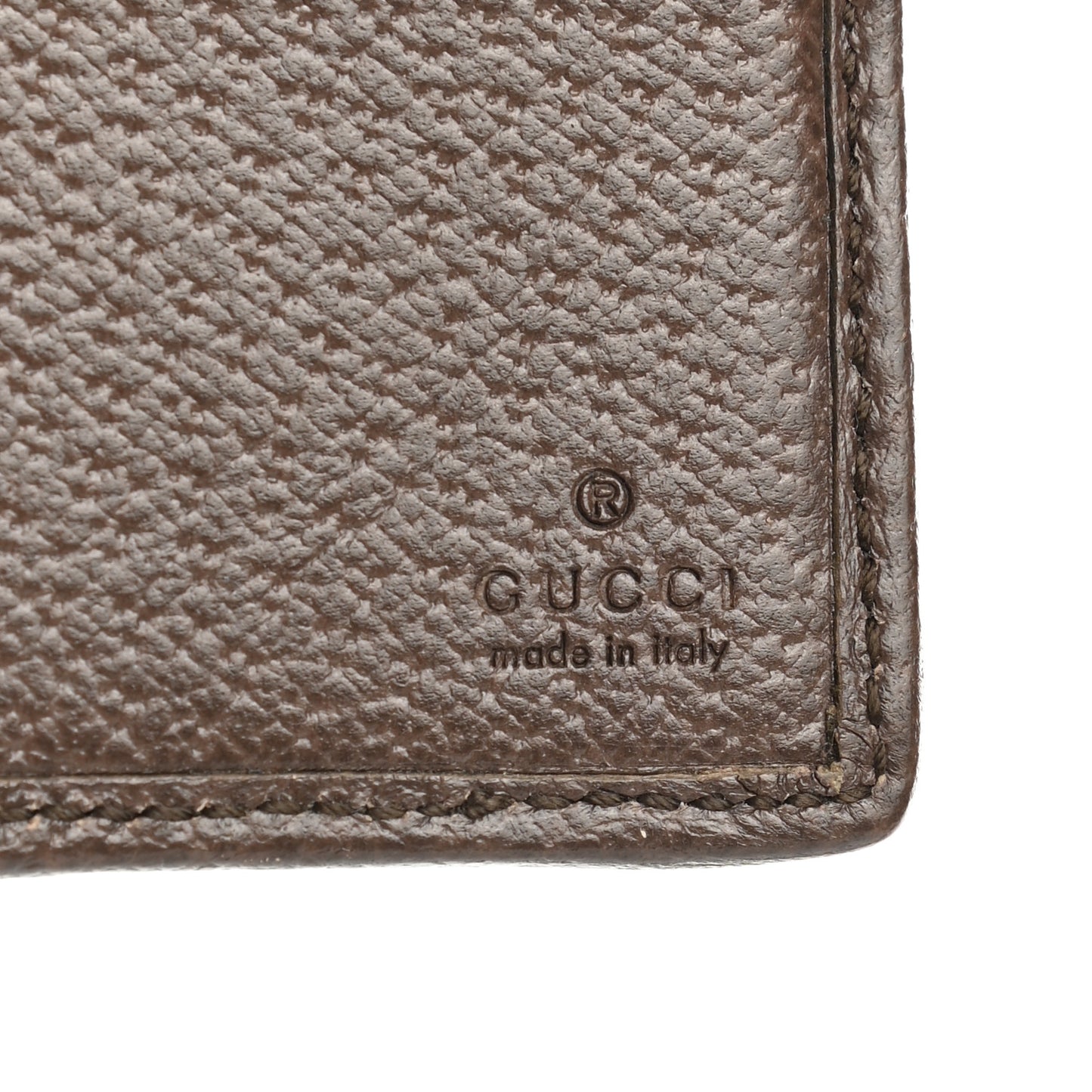 Monogram Jumbo GG Textured Dollar Calfskin Wallet Camel Ebony New Acero
