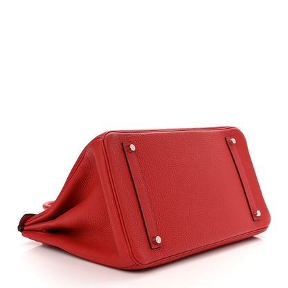 Hermes Togo Horseshoe Birkin 35 Rouge Casaque 4 of 12