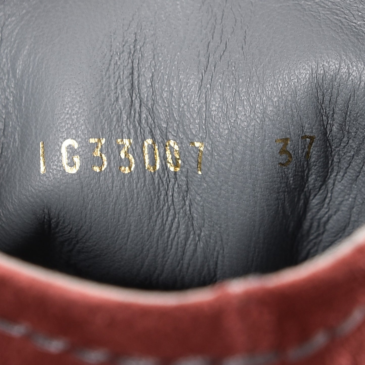 Suede Calfskin Lace Up Short Boots 37 Burgundy