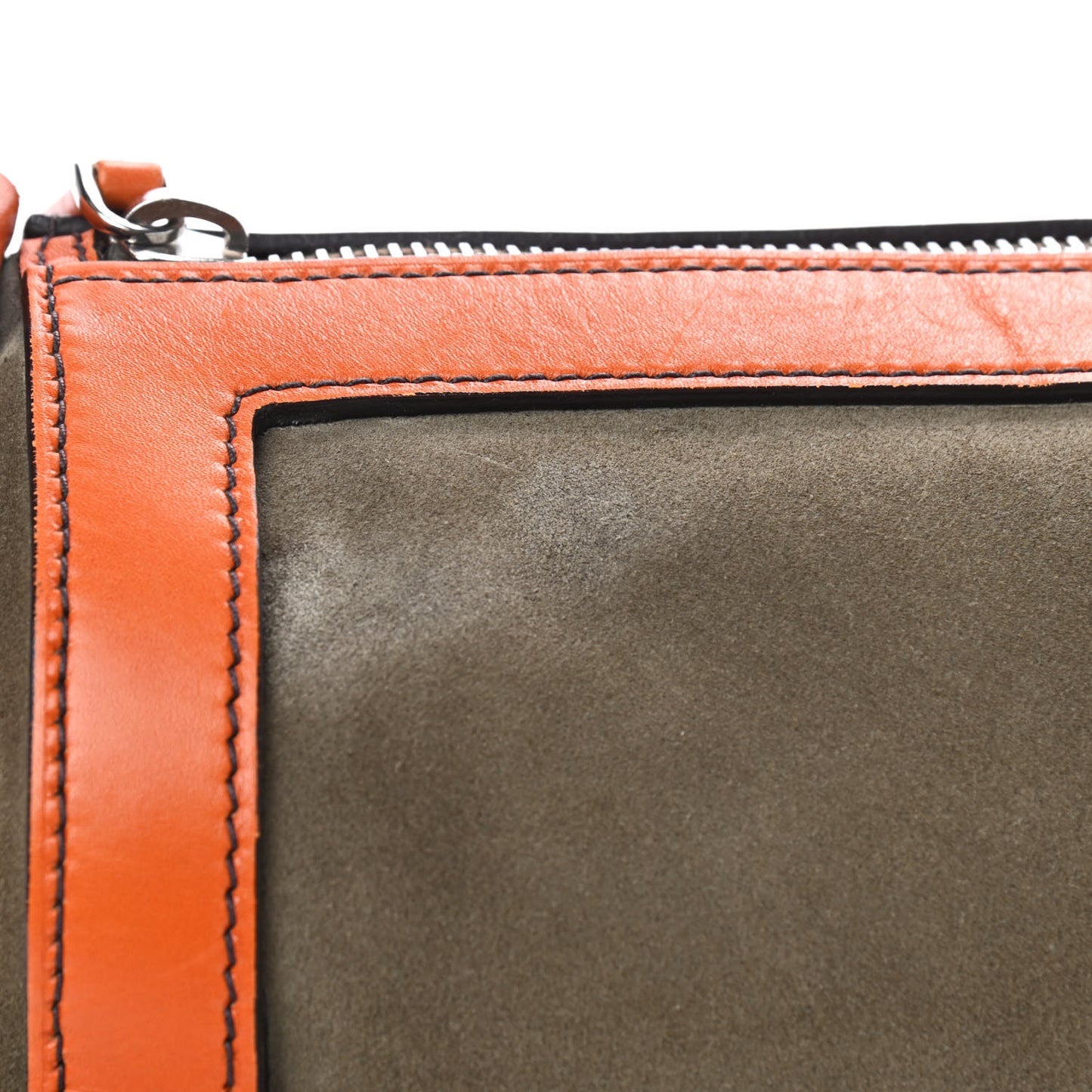 Scamosciato Suede Shoulder Bag Militare Orange