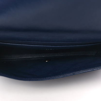 Chanel Lambskin Quilted Clutch With Chain Flap Navy 4 of 7