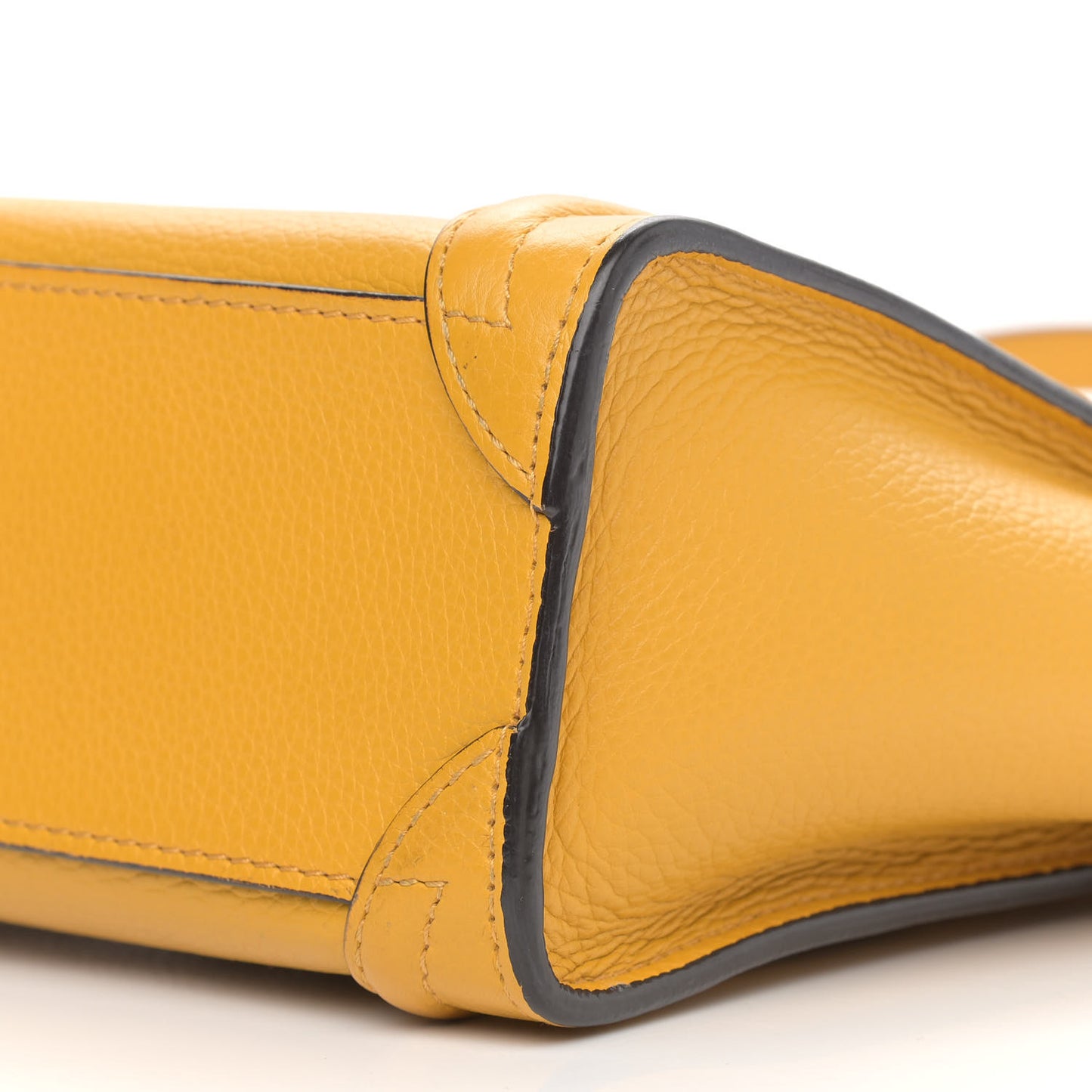 Drummed Calfskin Nano Luggage Ocre