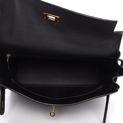 Hermes Togo Kelly Retourne 32 Black 6 of 10