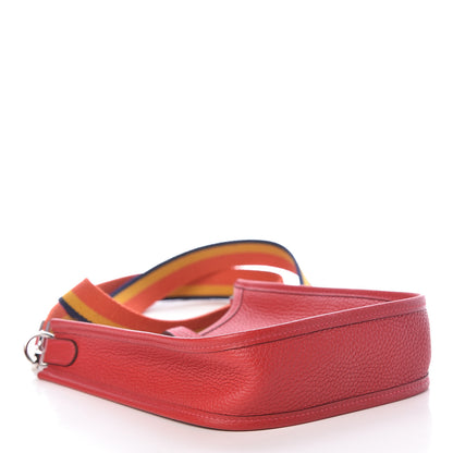 Hermes Taurillon Clemence Amazone Evelyne TPM Rouge Casaque 4 of 11