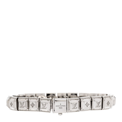 Louis Vuitton Palladium Monogram Nanogram Tennis Bracelet M Silver 3 of 5