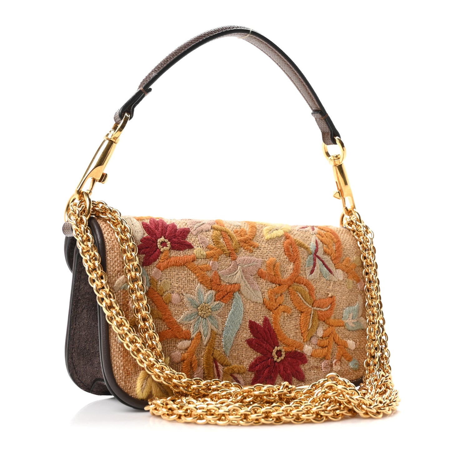 Fabric Karung Crystal Embroidered Vlogo Small Loco Shoulder Bag Multicolor