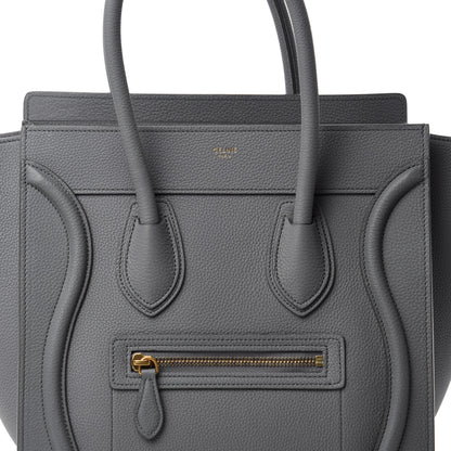 Celine Baby Drummed Calfskin Micro Luggage Kohl 9 of 9