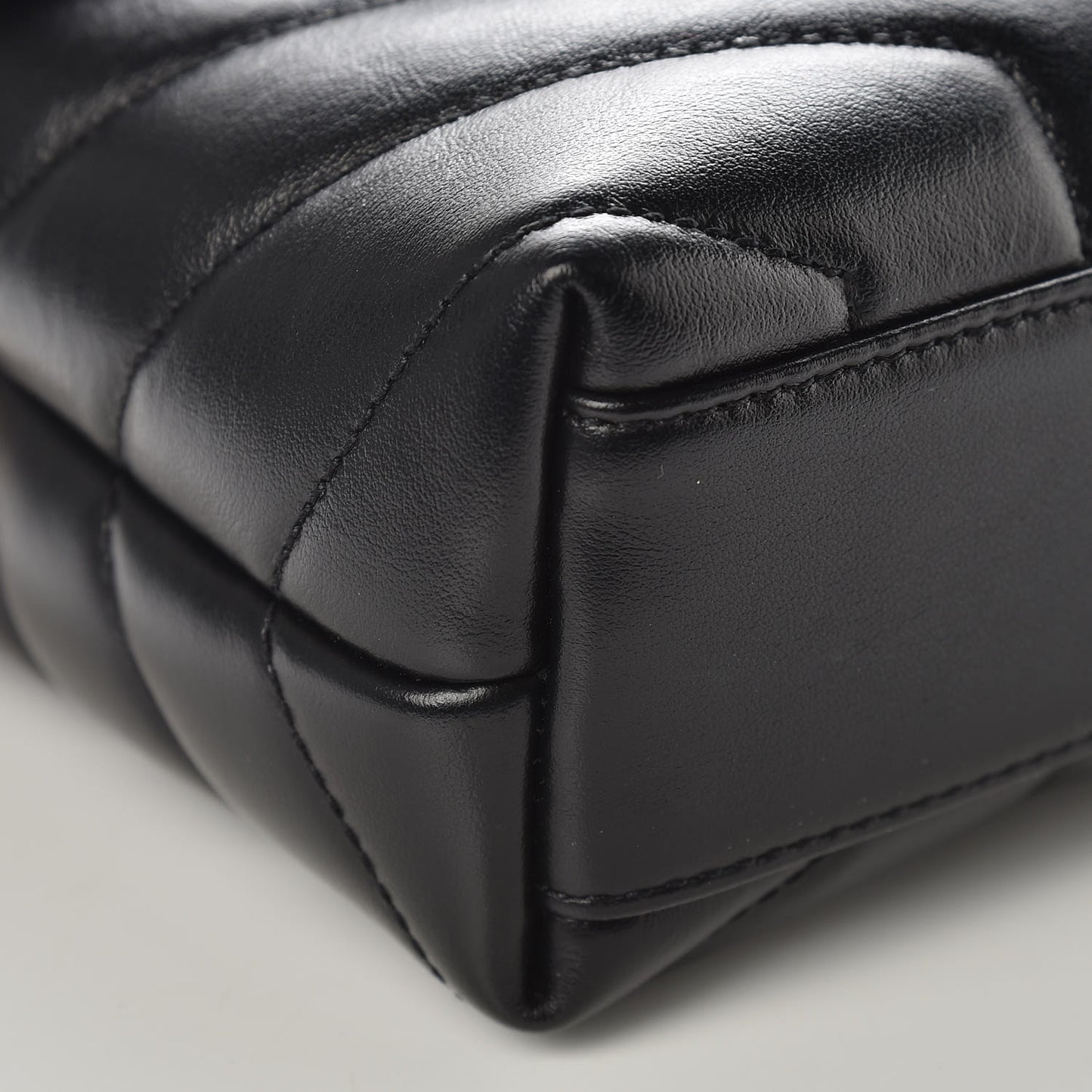 Calfskin Y Quilted Monogram Toy Loulou Crossbody Bag Black
