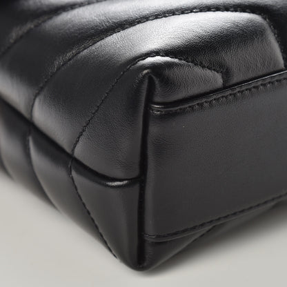 Saint Laurent Calfskin Y Quilted Monogram Toy Loulou Crossbody Bag Black 5 of 10