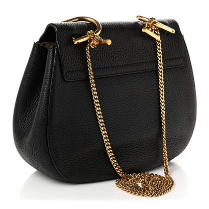Chloe Grained Lambskin Drew Shoulder Bag Black 3 of 10