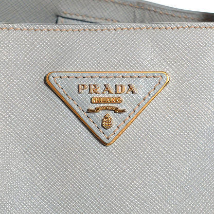 Prada Saffiano Lux Large Tote Lago 9 of 9