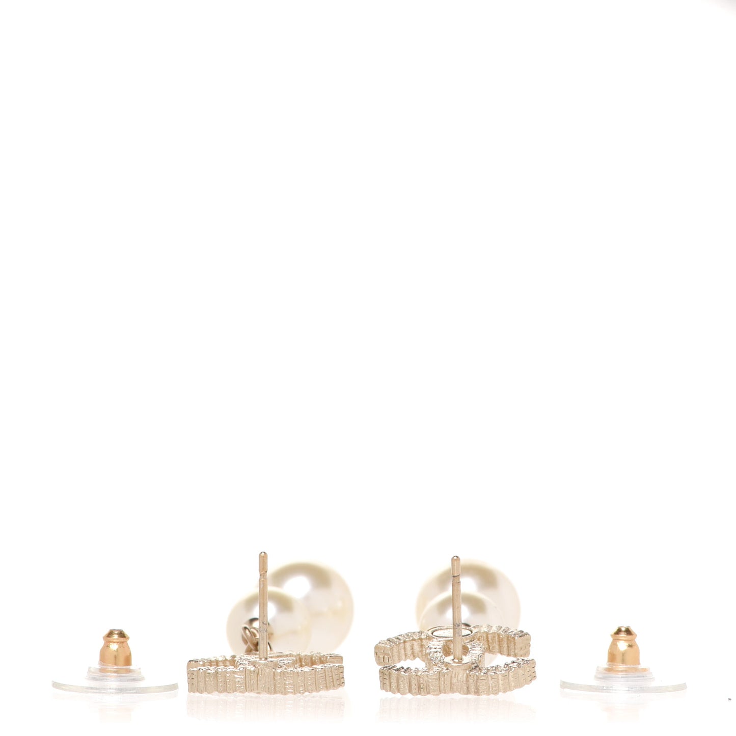 Pearl CC Drop Earrings Gold