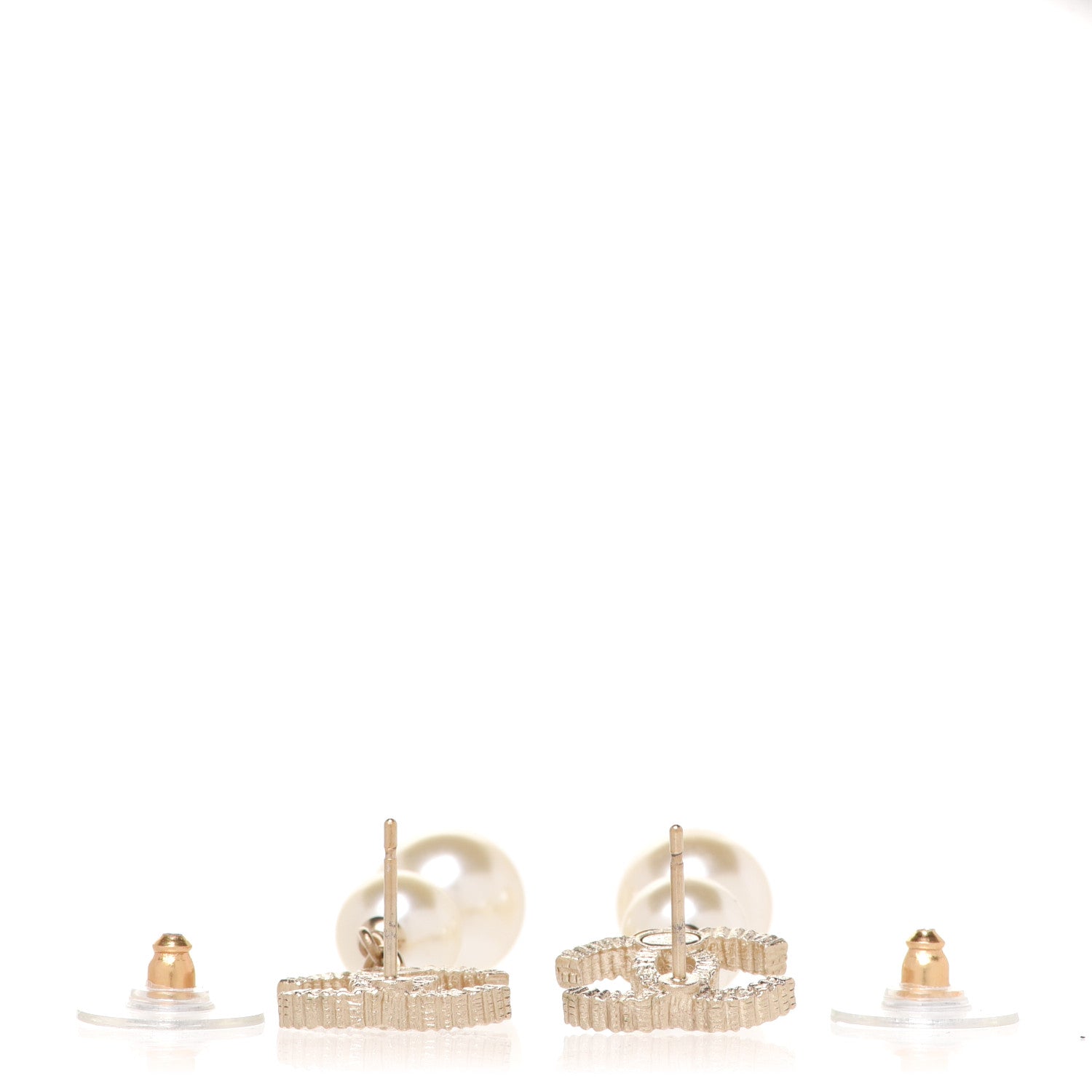Chanel Pearl CC Drop Earrings Gold 3 of 5