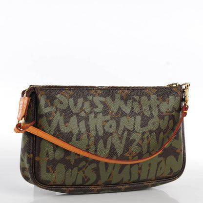 Louis Vuitton Monogram Graffiti Pochette Accessories Kaki 3 of 7