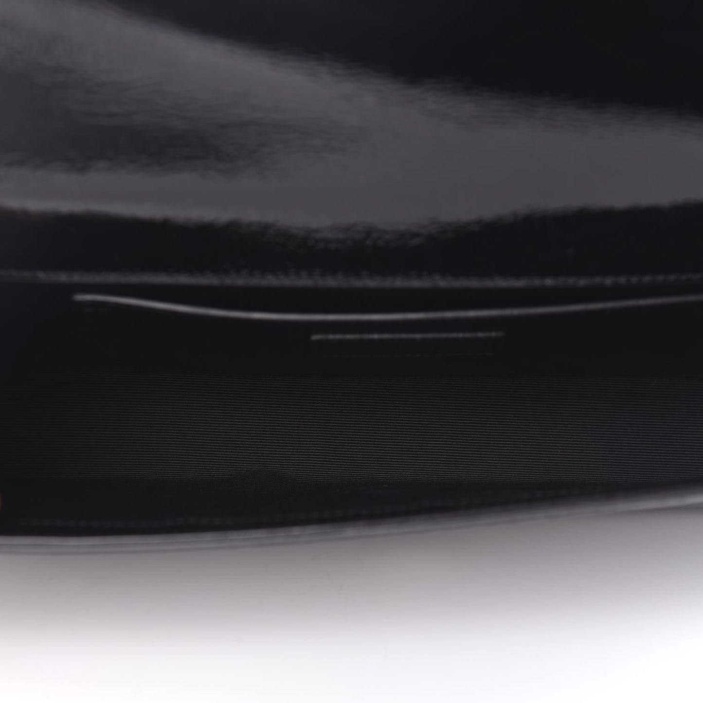 Textured Patent Classic Monogram Clutch Black