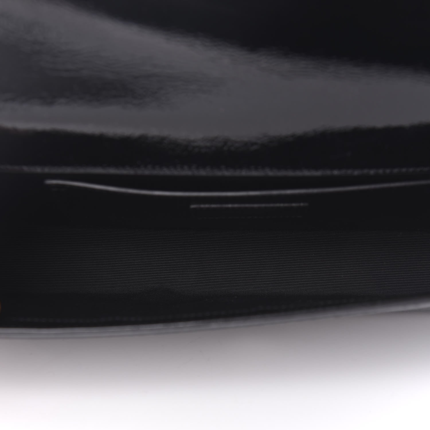 Saint Laurent Textured Patent Classic Monogram Clutch Black 5 of 9