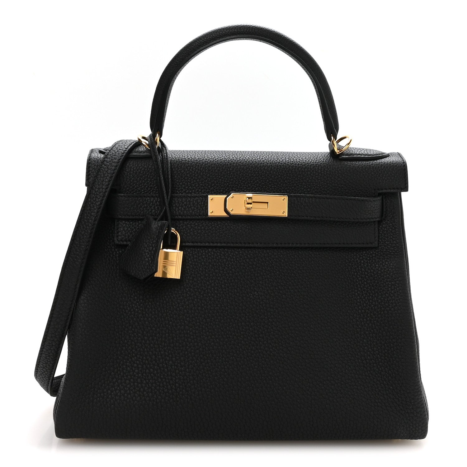 Hermes Togo Kelly Retourne 28 Black 1 of 11