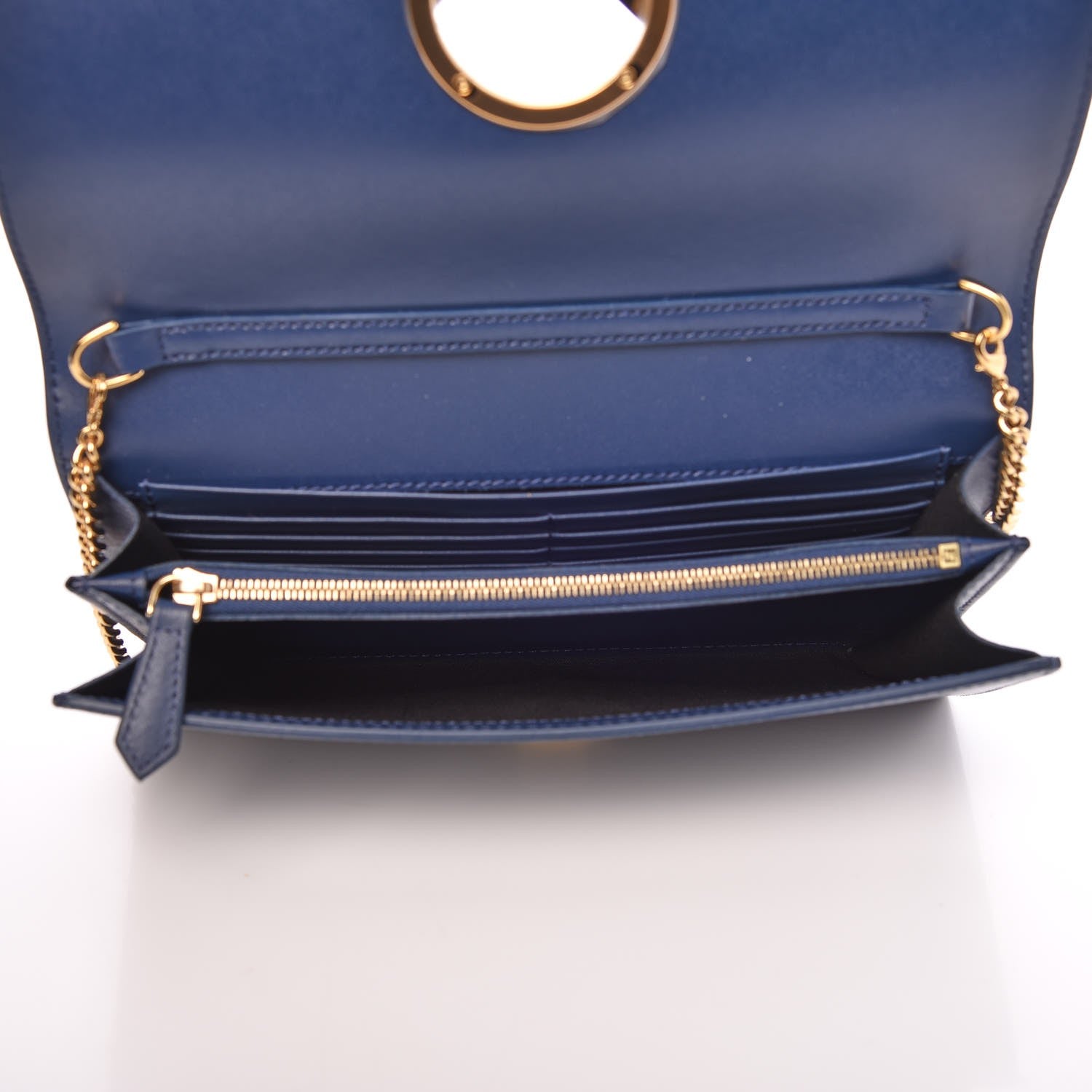 Fendi Vitello Liberty Lucido F is Fendi Wallet on Chain Blueberry 5 of 8