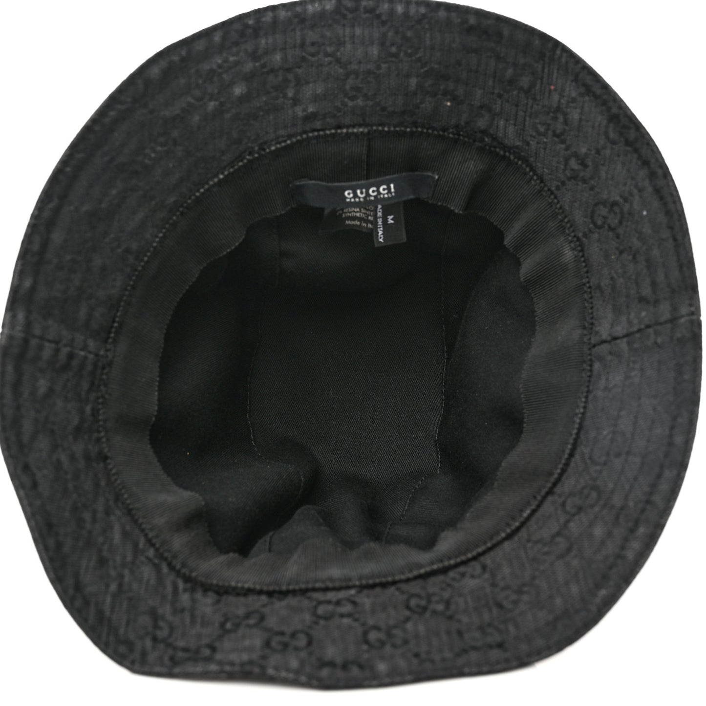 GG Monogram Bucket Hat M Black