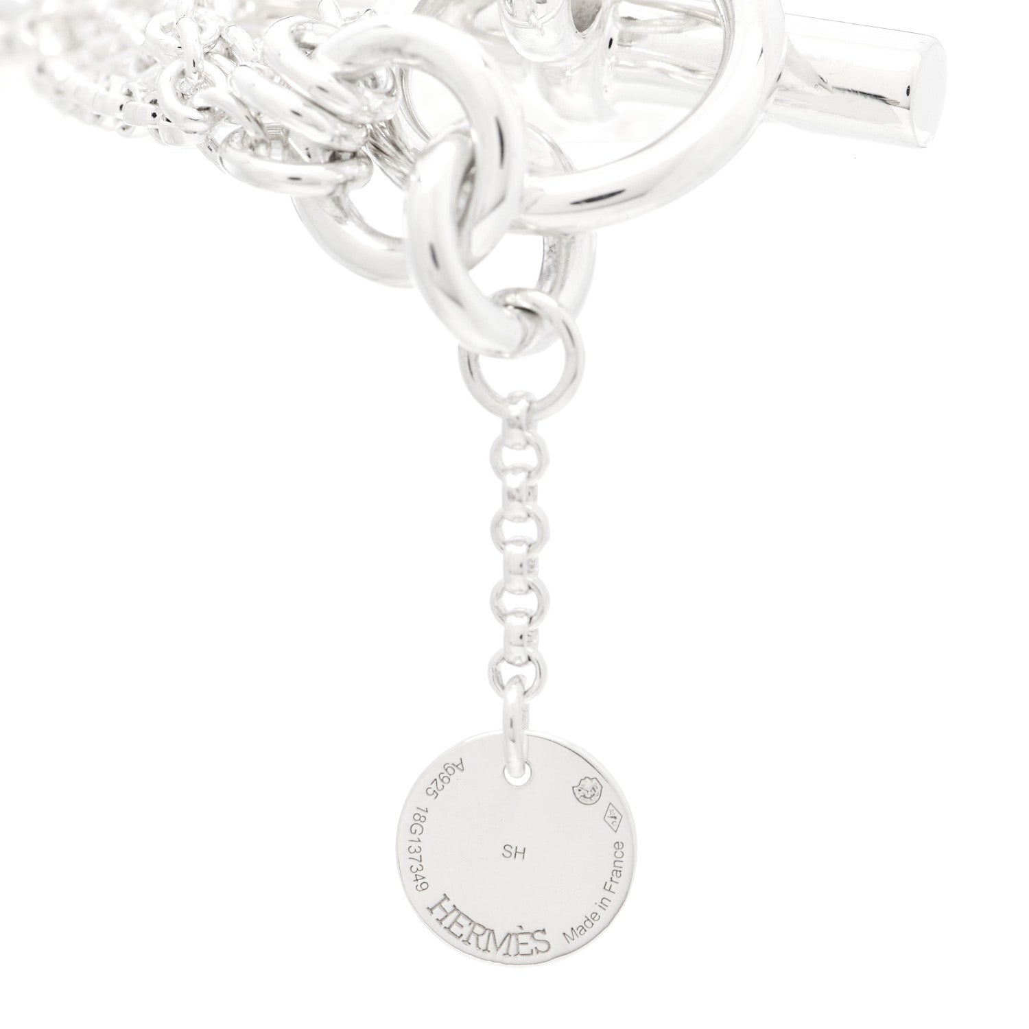 Hermes Sterling Silver GM New Farandole Bracelet SH 3 of 4