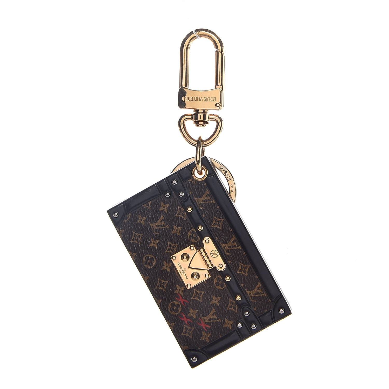 Louis Vuitton Petite Malle Bag Charm Key Holder Brown 1 of 6