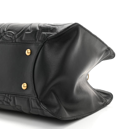 Salvatore Ferragamo Calfskin Quilted Gancini Shoulder Bag Black 10 of 10