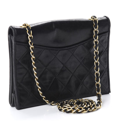 Chanel Lambskin Quilted CC Small Single Flap Black 2 of 12