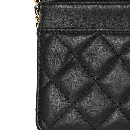 Chanel Lambskin Quilted Wallet On Chain WOC Black 13 of 17