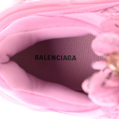 Balenciaga Fabric Mesh Clear Sole Womens Triple S Sneakers 38 Pink 7 of 8