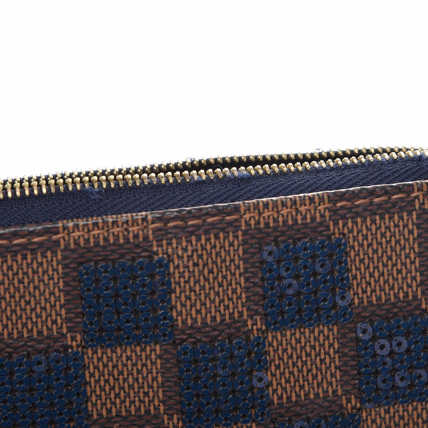 Damier Paillettes Mini Pochette Accessories Blue