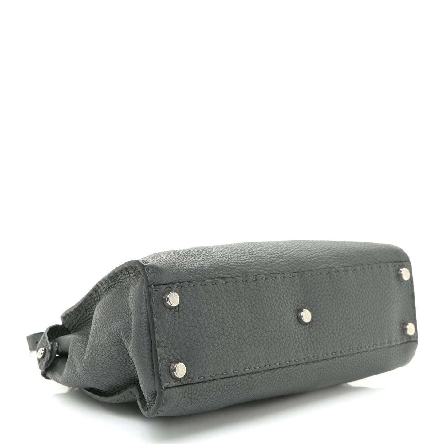 Cuoio Romano Selleria Bi-Color Medium Peekaboo Iconic Satchel Asfalto Latte