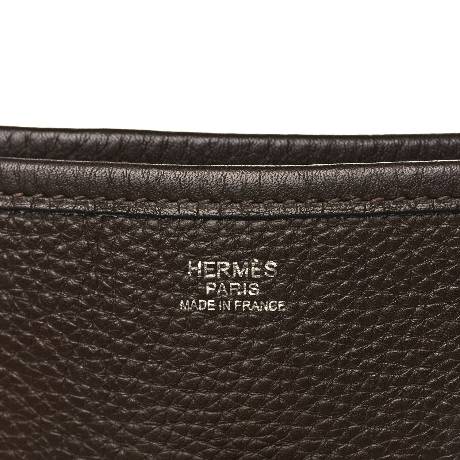 Hermes Taurillon Clemence Evelyne GM Chocolate 5 of 8