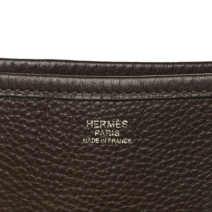Hermes Taurillon Clemence Evelyne GM Chocolate 5 of 8