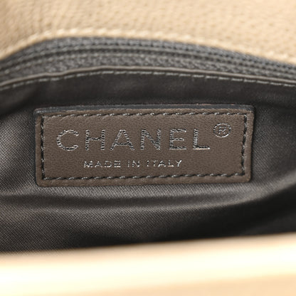 Chanel Glazed Caviar Coco Rider Flap Hobo Beige 6 of 10