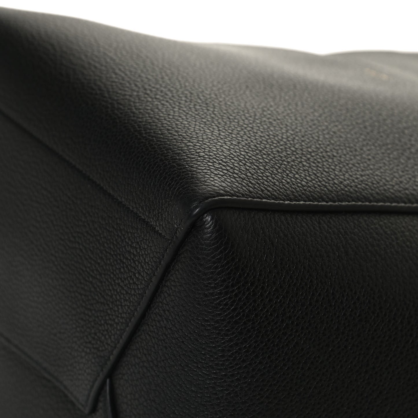 Goatskin Sangle Bucket Bag Black