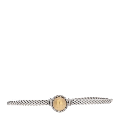 David Yurman Sterling Silver 18K Yellow Gold 3mm Chatelaine Bracelet 1 of 3