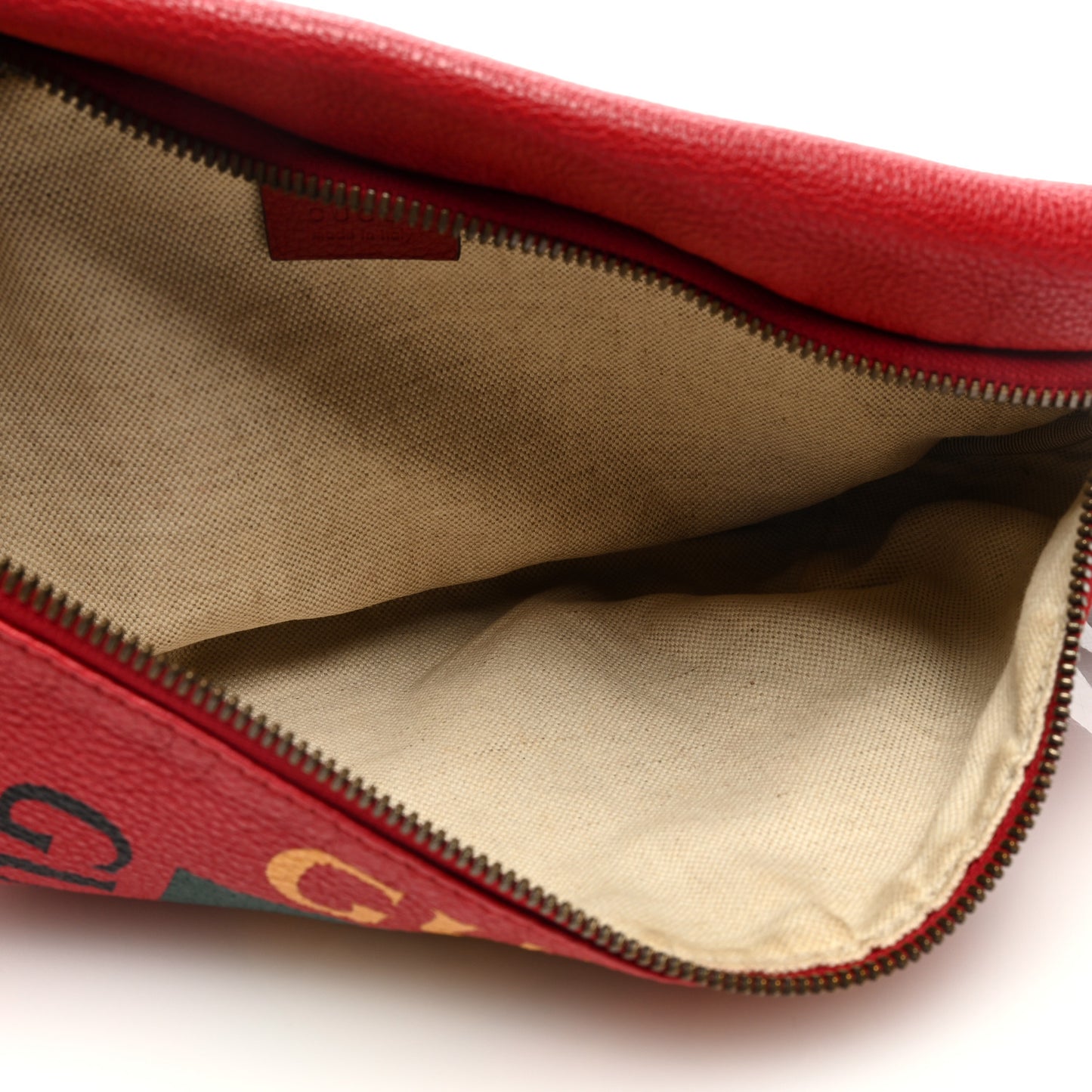Grained Calfskin Logo Belt Bag Hibiscus Red