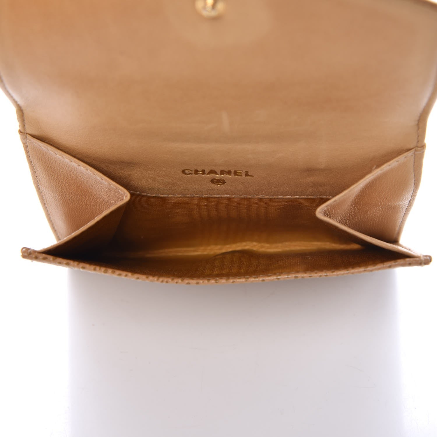 Chanel Caviar Timeless CC Compact French Wallet Beige 5 of 16