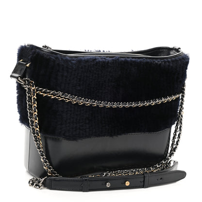 Chanel Shearling Medium Gabrielle Hobo Navy 3 of 10