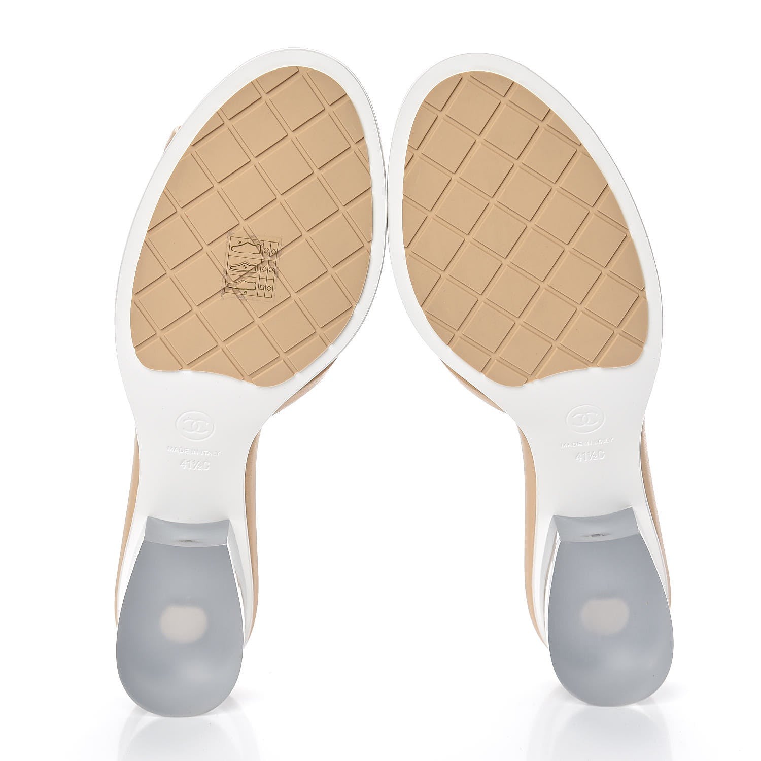 Chanel Lambskin PVC Mule 41.5 Transparent Beige 5 of 8