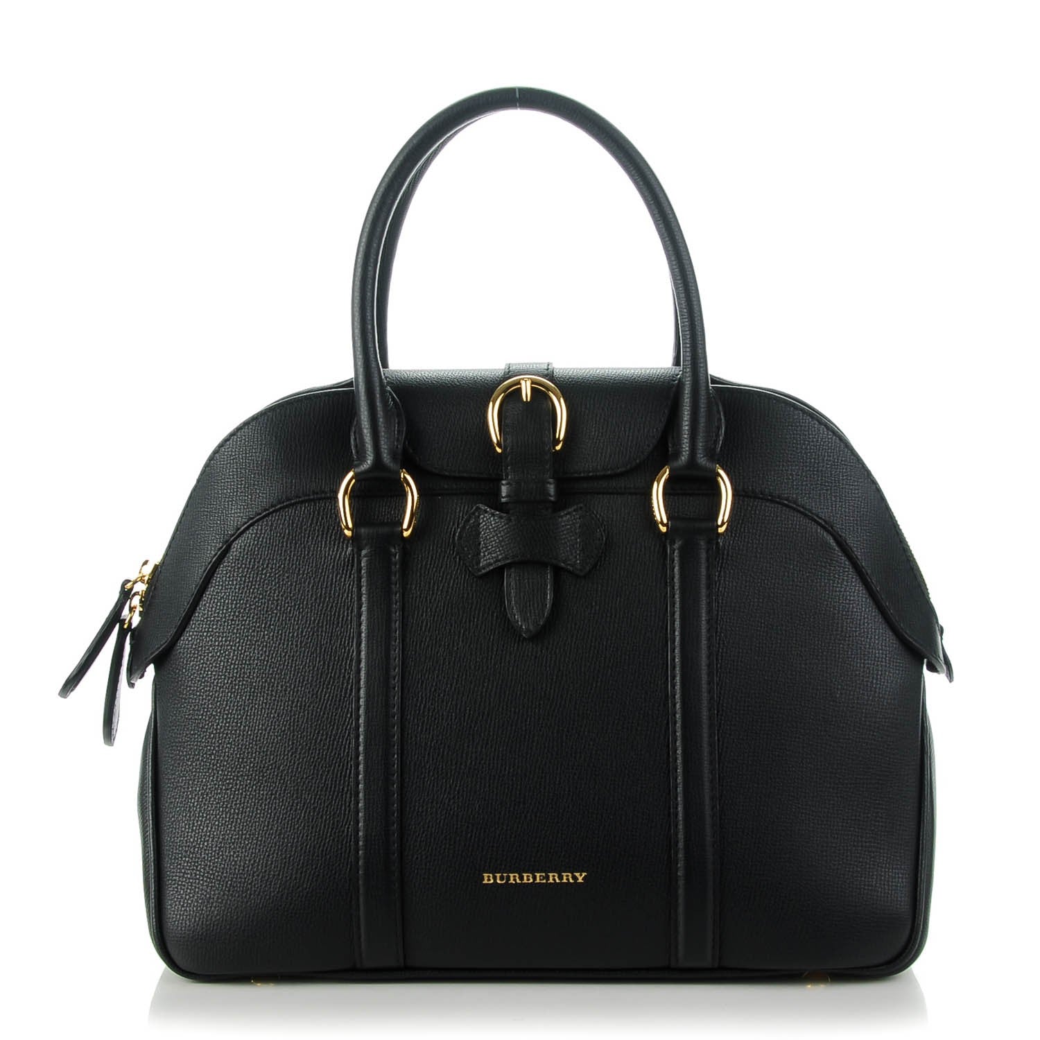 Burberry Derby Calfskin Medium Milverton Satchel Black 1 of 7