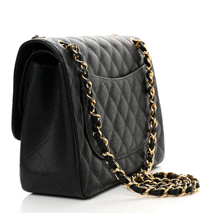 Chanel Caviar Quilted Jumbo Double Flap Black 3 of 14