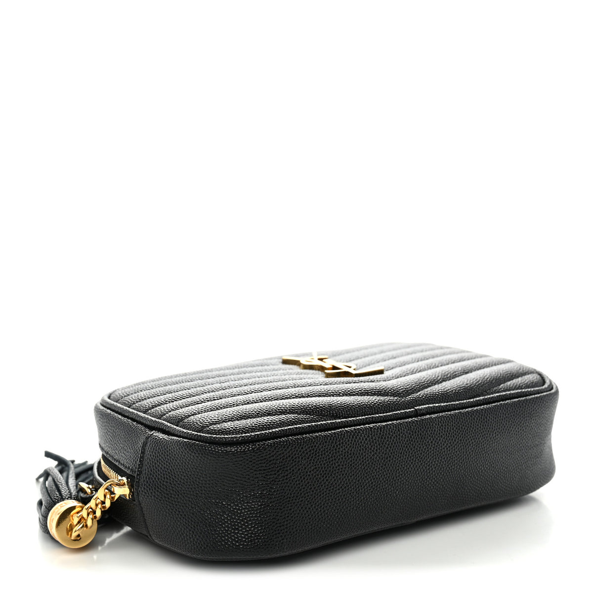 Saint Laurent Grain De Poudre Matelasse Monogram Mini Lou Camera Bag Black 3 of 9