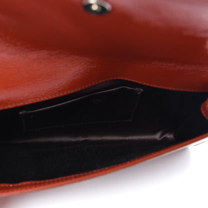 Saint Laurent Textured Patent Small Belle De Jour Clutch Red 5 of 7