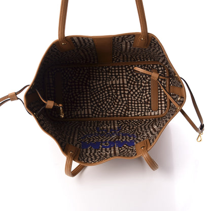 MCM Visetos Medium Liz Reversible Shopper Tote Cognac 6 of 9
